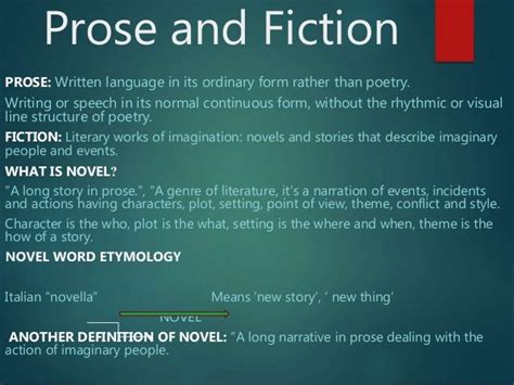 Prose Fiction Definition and its Multiple Dimensions