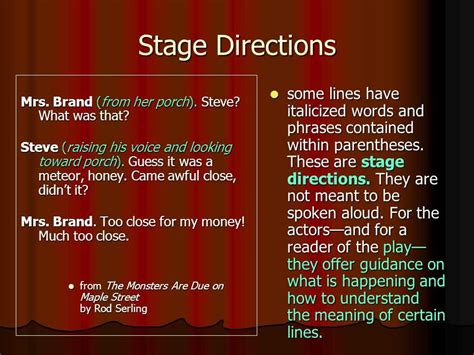 What is a Stage Direction in a Play, and Why Do Some Actors Pretend to Be Invisible?